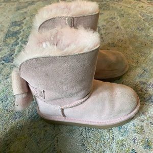 Used - Toddler Girls - Ugg Boots - Pink With Bow - Size 11